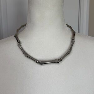 Chico's Silver Tone Bamboo Link Collar Women’s Choker